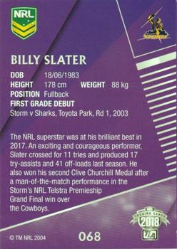 2018 ESP Traders #068 Billy Slater Back